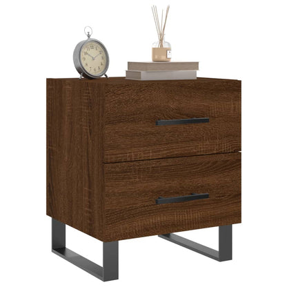 Comodini 2 pz Rovere Marrone 40x35x47,5 cm in Legno Multistrato