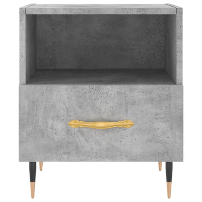 Comodini 2 pz Grigio Cemento 40x35x47,5 cm in Legno Multistrato