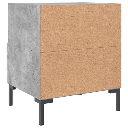 Comodini 2 pz Grigio Cemento 40x35x47,5 cm in Legno Multistrato