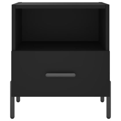 Comodini 2 pz Neri 40x35x47,5 cm in Legno Multistrato