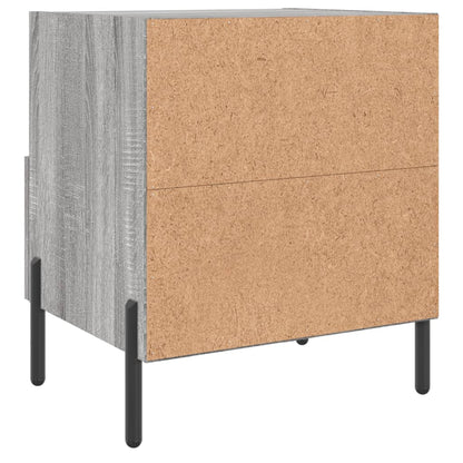 Comodini 2 pz Grigio Sonoma 40x35x47,5 cm in Legno Multistrato