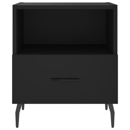 Comodini 2 pz Neri 40x35x47,5 cm in Legno Multistrato