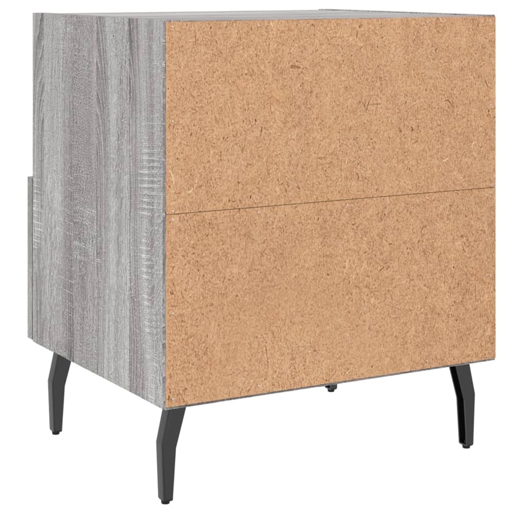 Comodini 2 pz Grigio Sonoma 40x35x47,5 cm in Legno Multistrato