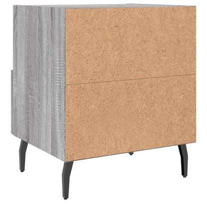 Comodini 2 pz Grigio Sonoma 40x35x47,5 cm in Legno Multistrato