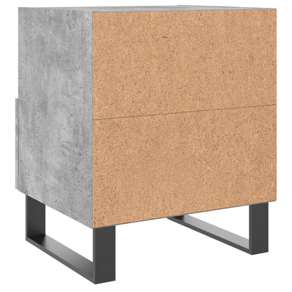 Comodini 2 pz Grigio Cemento 40x35x47,5 cm in Legno Multistrato