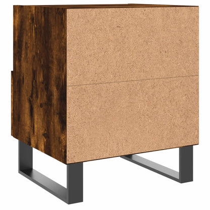 Comodini 2 pz Rovere Fumo 40x35x47,5 cm in Legno Multistrato
