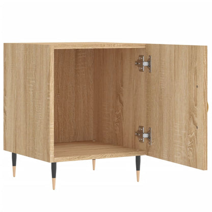 Comodini 2 pz Rovere Sonoma 40x40x50 cm in Legno Multistrato