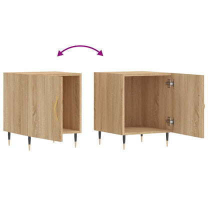 Comodini 2 pz Rovere Sonoma 40x40x50 cm in Legno Multistrato