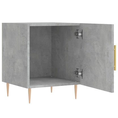 Comodini 2 pz Grigio Cemento 40x40x50 cm in Legno Multistrato