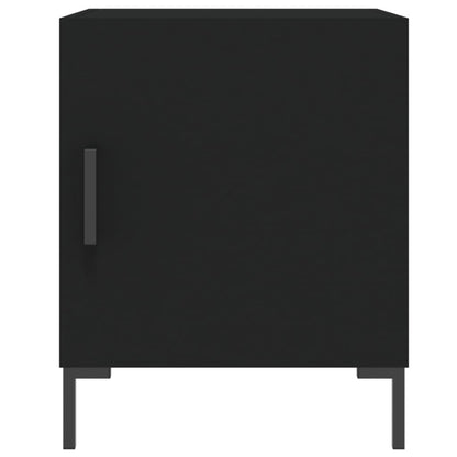 Comodino Nero 40x40x50 cm in Legno Multistrato