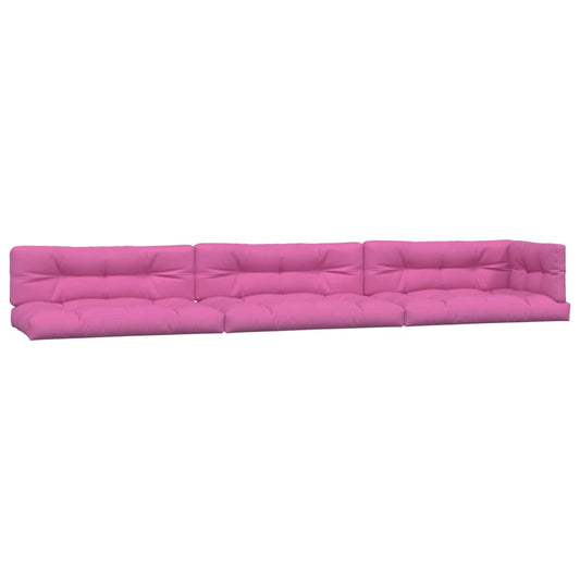 Cuscini per Pallet 7 pz Rosa in Tessuto