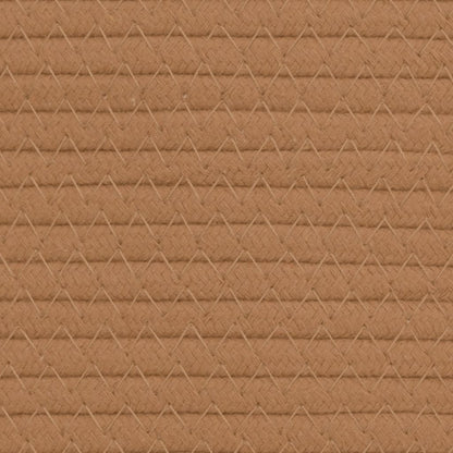 Cestini Portaoggetti 2pz Marrone e Bianco Ø24x18 cm in Cotone