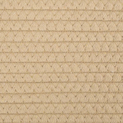 Cestini Portaoggetti 2pz Beige e Bianco Ø28x28 cm in Cotone