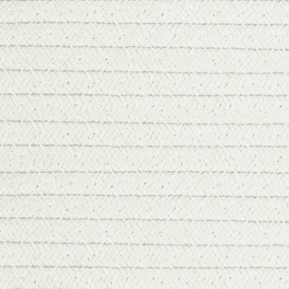 Cestino Portaoggetti Grigio e Bianco Ø40x25 cm in Cotone