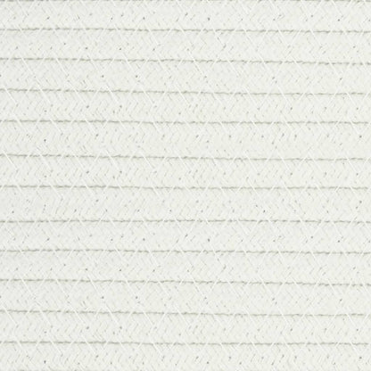 Cestino Portaoggetti Grigio e Bianco Ø40x35 cm in Cotone