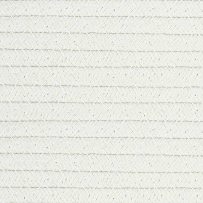 Cestino Portaoggetti Marrone e Bianco Ø38x46 cm in Cotone