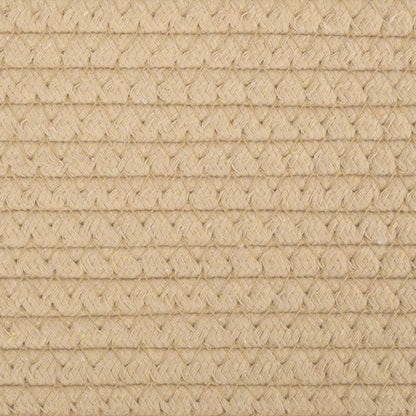 Cestino Portaoggetti Beige e Bianco Ø43x38 cm in Cotone