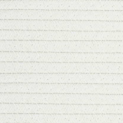 Cestino Portaoggetti Grigio e Bianco Ø51x33 cm in Cotone