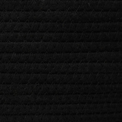 Cestino Portaoggetti Nero e Bianco Ø49x65 cm in Cotone