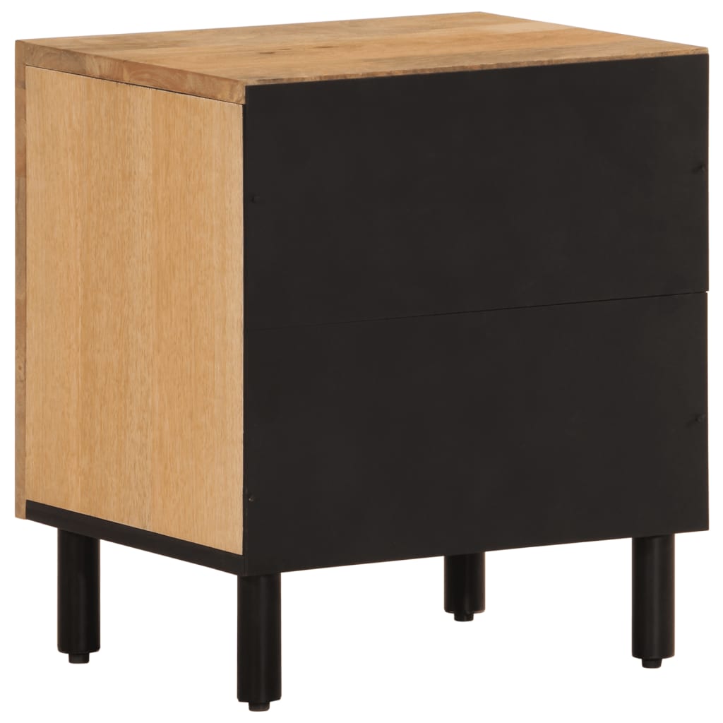 Comodini 2pz 40x33x46 cm in Legno Massello di Mango