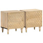 Comodini 2pz 40x33x46 cm in Legno Massello di Mango