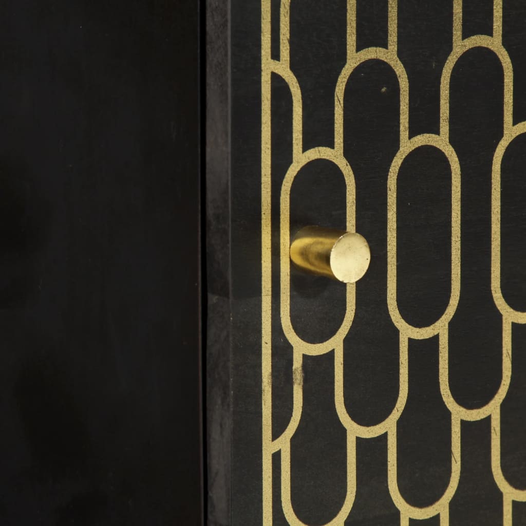 Comodino 40x33x46 cm in Legno Massello di Mango