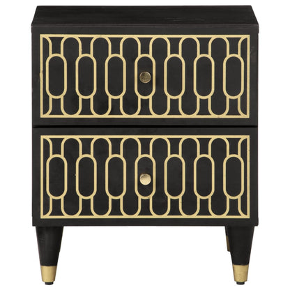 Comodini 2pz 40x33x46 cm in Legno Massello di Mango