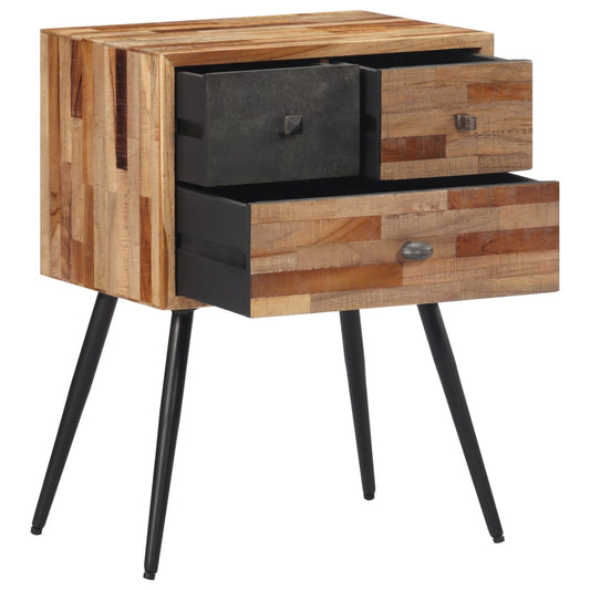 Comodino 47x31,5x60 cm in Legno Massello di Teak