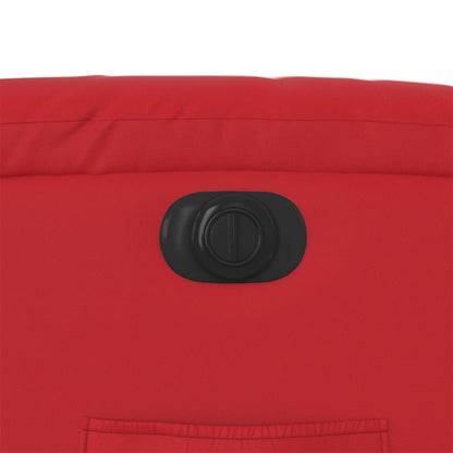 Poltrona Reclinabile Elettrica Rossa in Similpelle