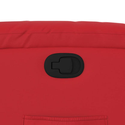 Poltrona Alzapersona Reclinabile Rosso in Similpelle