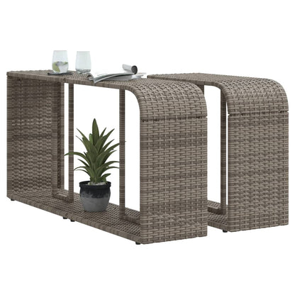 Scaffali Portaoggetti 2 pz in Polyrattan Grigio