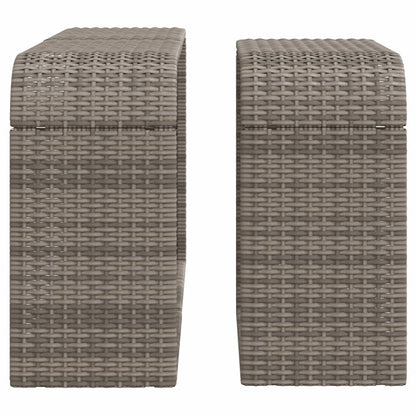 Scaffali Portaoggetti 2 pz in Polyrattan Grigio