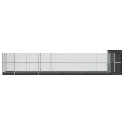 Voliera con Estensione Argento 1037x203x216 cm in Acciaio