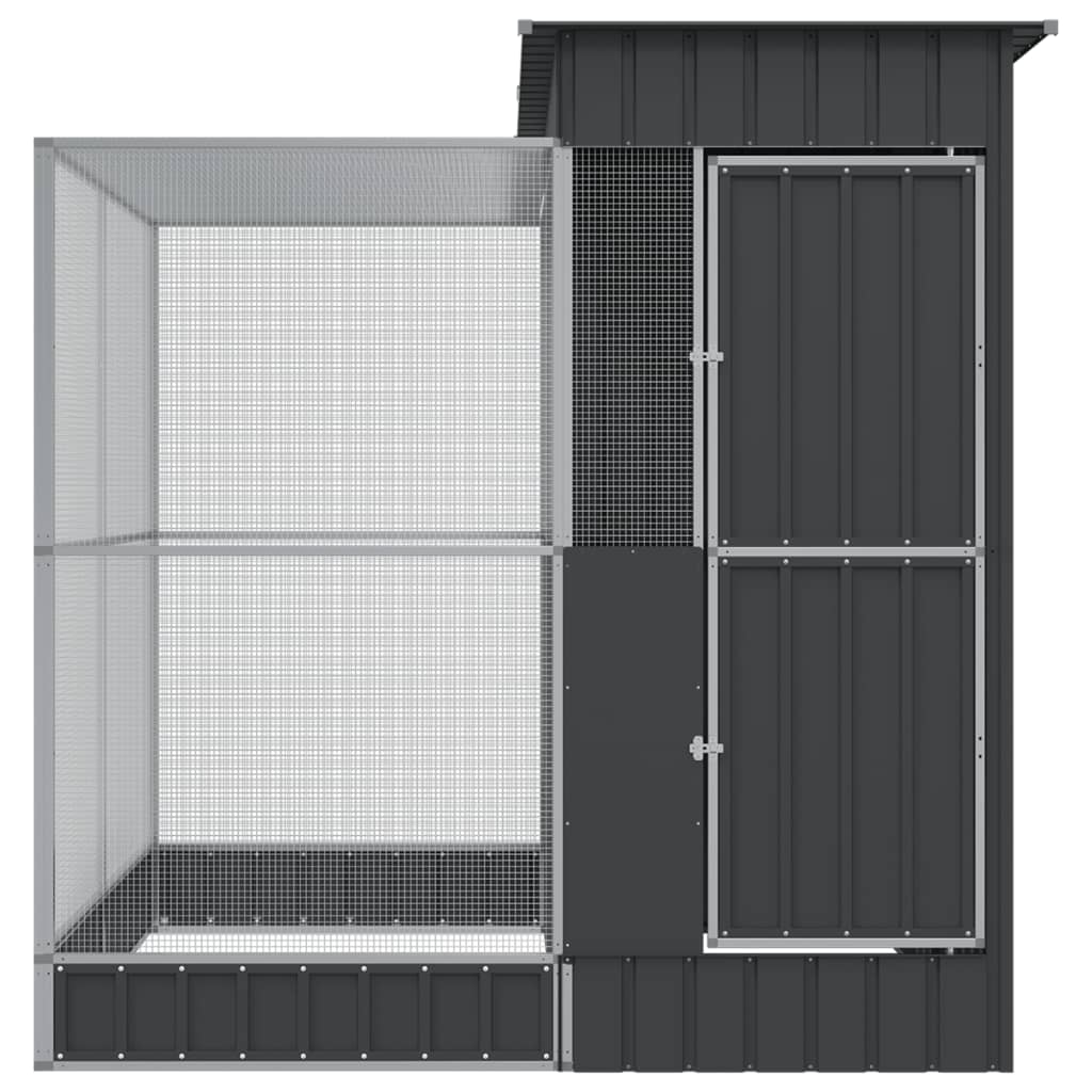 Voliera con Estensione Argento 209x203x216 cm in Acciaio
