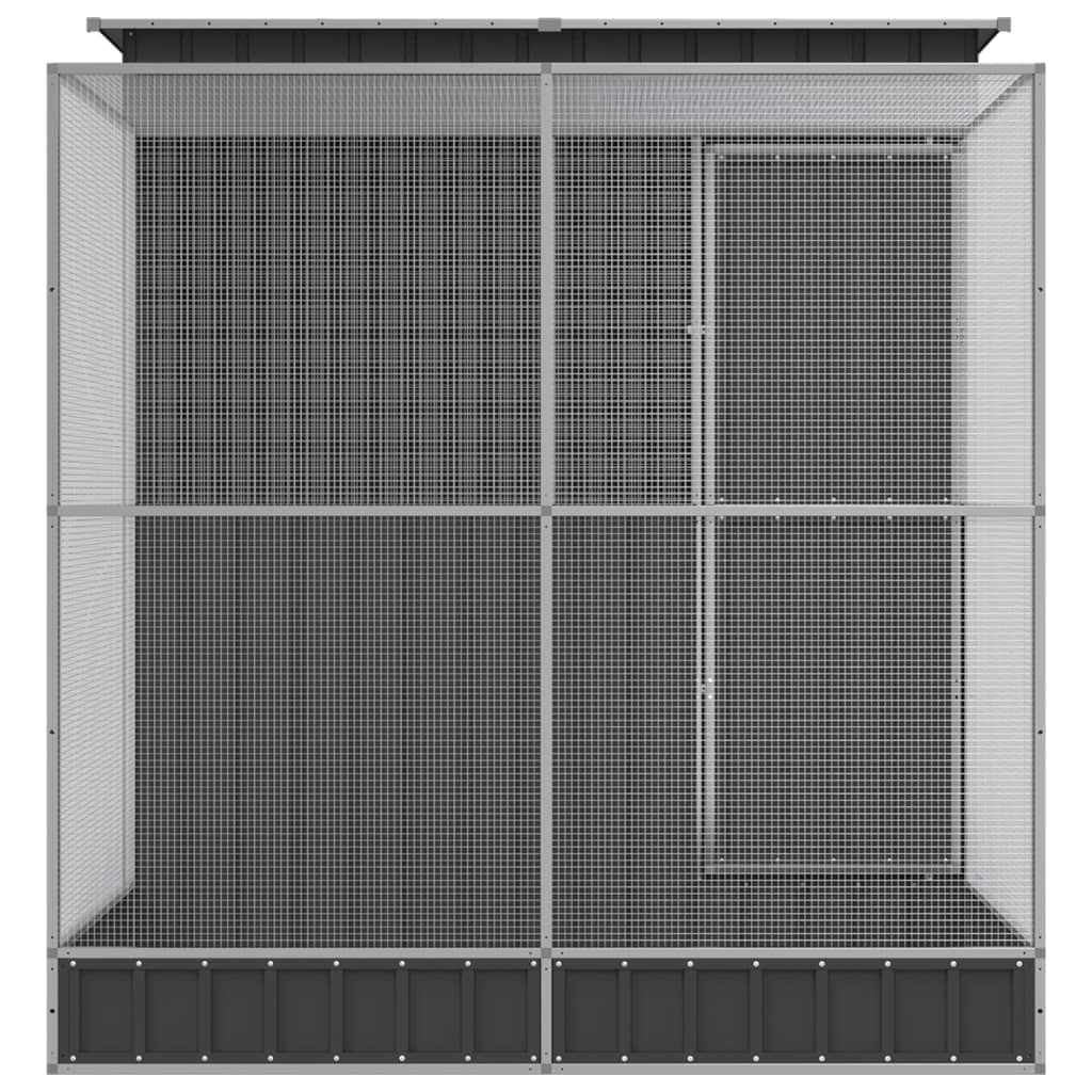 Voliera con Estensione Argento 209x203x216 cm in Acciaio