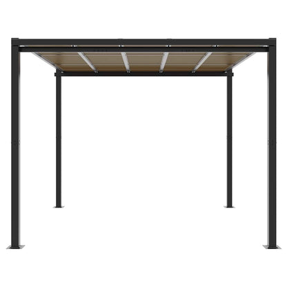 Gazebo da Giardino Antracite 3x3 m in Alluminio