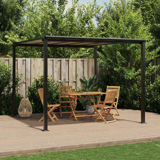 Gazebo da Giardino Antracite 3x3 m in Alluminio
