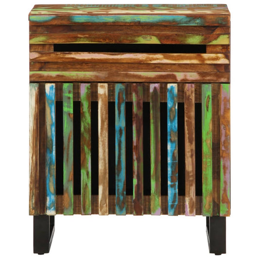 Comodino 50x34x60 cm in Legno Massello di Acacia