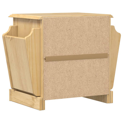 Comodino Corona 45x35x47,5 cm in Legno Massello di Pino