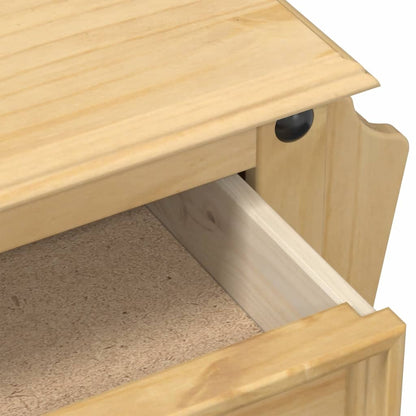 Comodino Corona 45x35x47,5 cm in Legno Massello di Pino