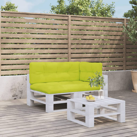Cuscini per Pallet 3 pz Verde Intenso in Tessuto