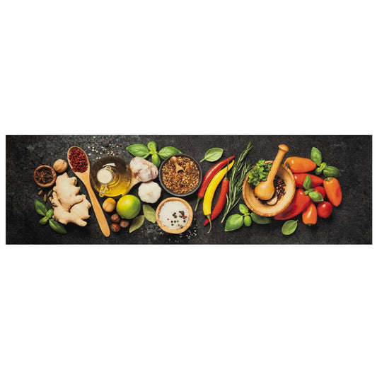 Tappeto da Cucina Lavabile Spezie 45x150 cm Velluto