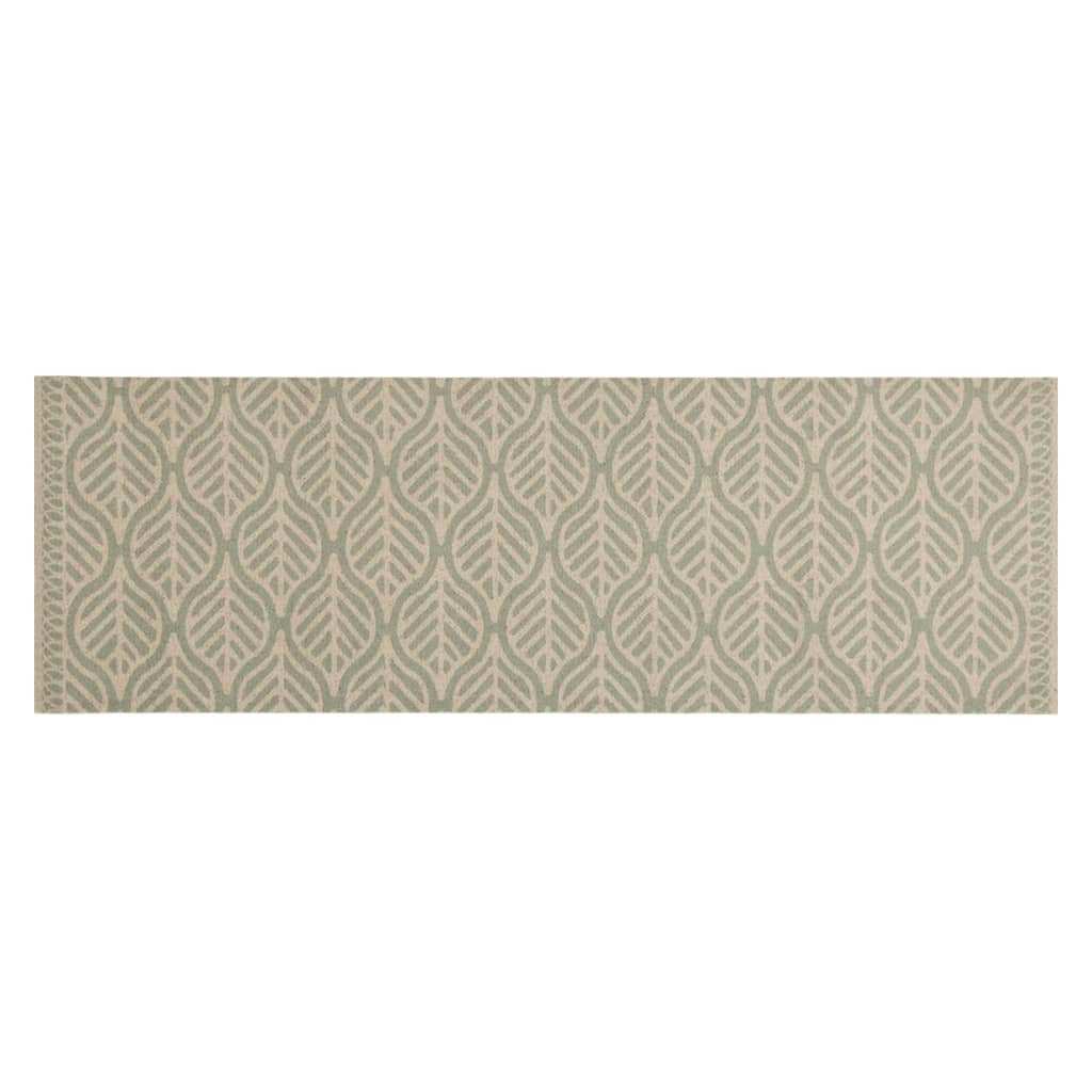 Tappeto da Cucina Lavabile Foglie 60x180 cm in Velluto