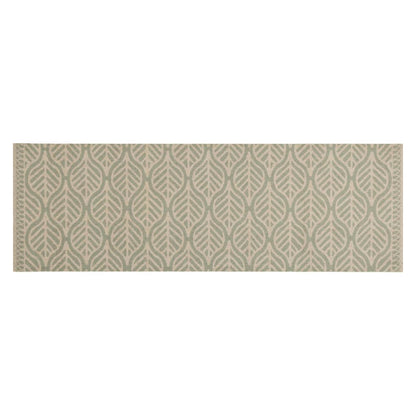 Tappeto da Cucina Lavabile Foglie 60x180 cm in Velluto