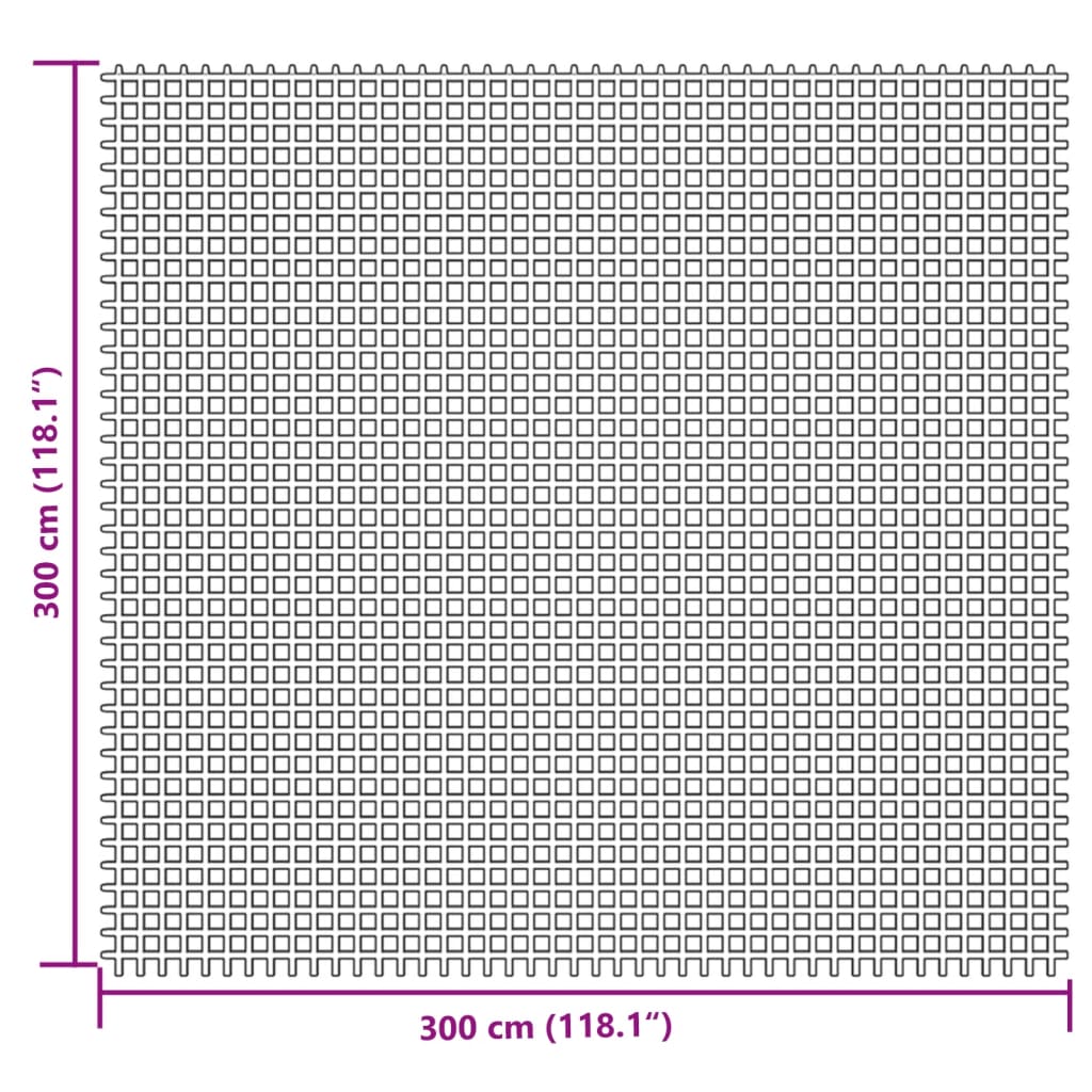 Tappeto da Tenda Grigio Chiaro 3x3 m