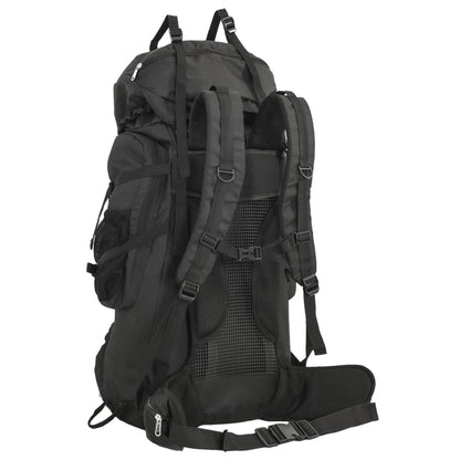 Zaino da Trekking Nero 60 L in Tessuto Oxford