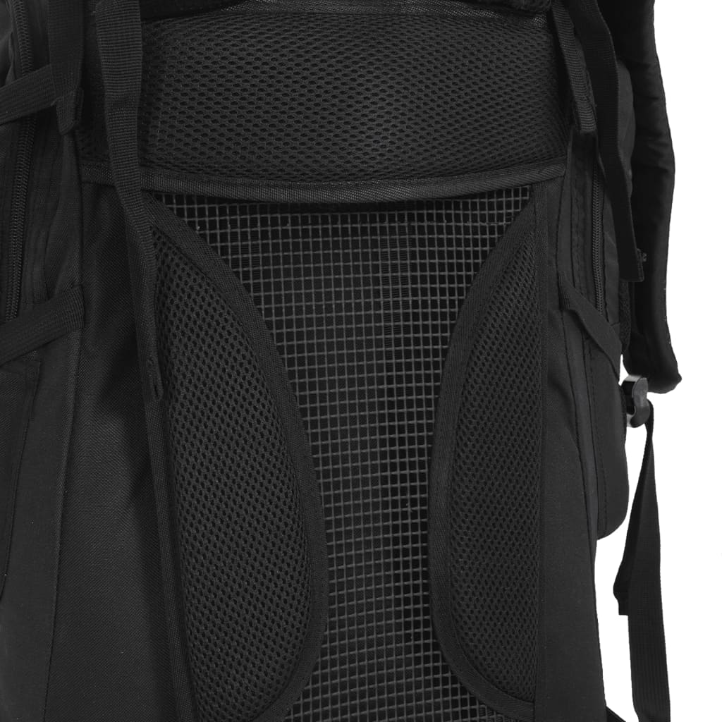 Zaino da Trekking Nero 60 L in Tessuto Oxford