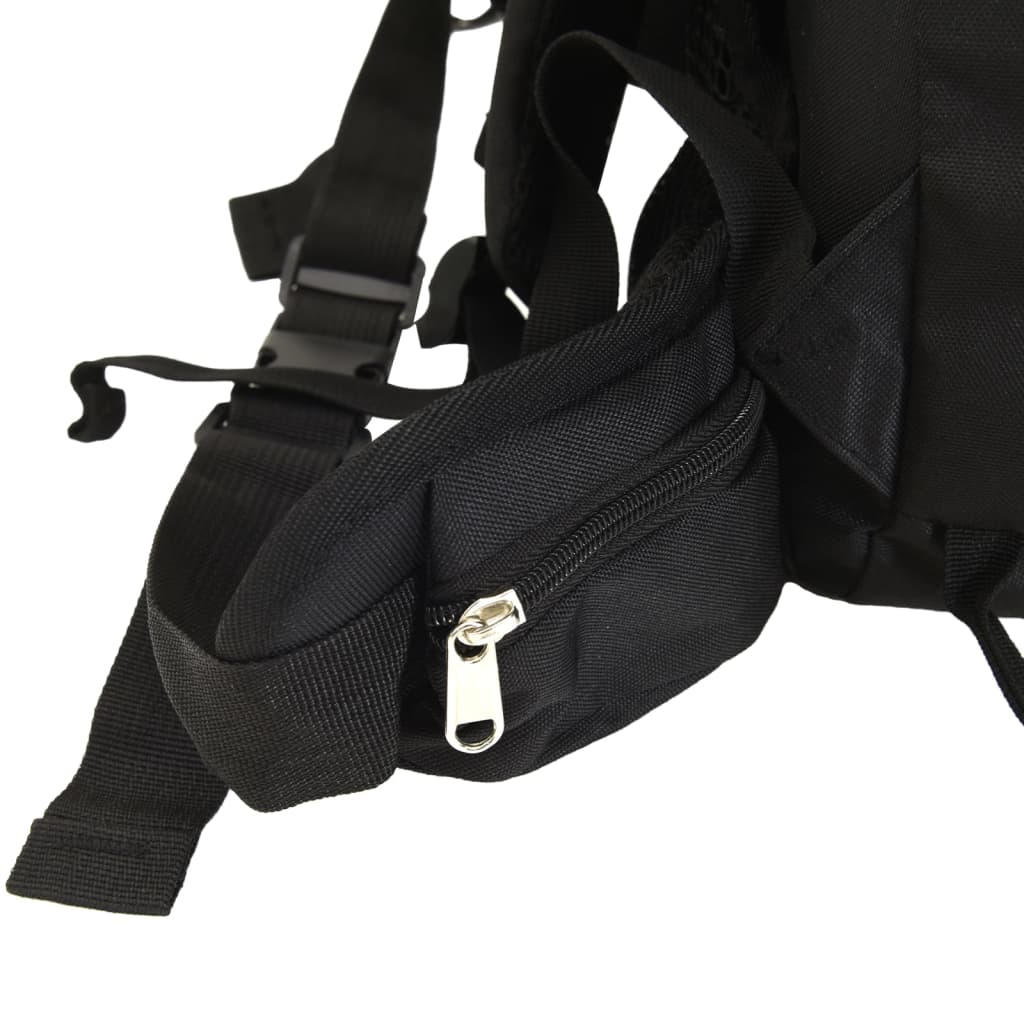 Zaino da Trekking Nero 60 L in Tessuto Oxford