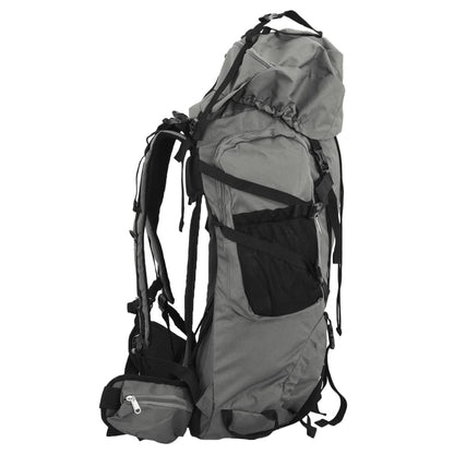 Zaino da Trekking Grigio 80 L in Tessuto Oxford