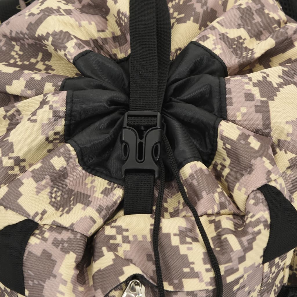 Zaino da Trekking Cammello Mimetico 80 L in Tessuto Oxford